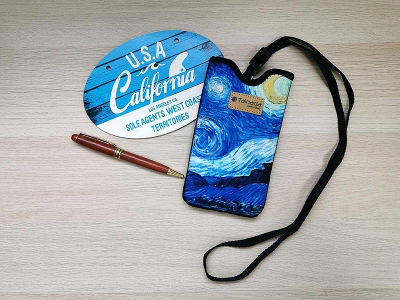 Tainada Neoprene Shockproof Cell Phone Sleeve Pouch Carrying Case for Men Women w/Neck Lanyard, Belt Loop Holster for iPhone 17/16 Pro Max, Air, 16 Plus, Samsung S25+, S24, Z Fold7 (Starry Night) - Image 3